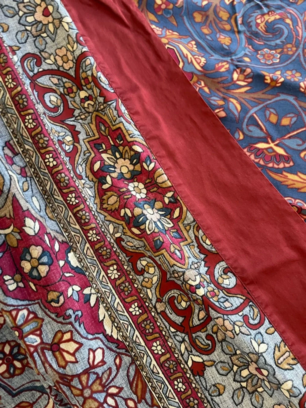 Vintage Ralph Lauren Brentwood Jewel Tone Egyptian Cotton Queen Flat Sheet